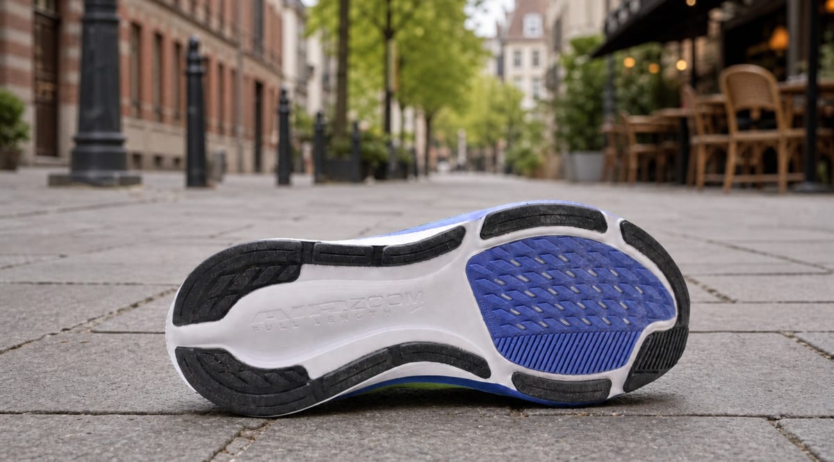 Usure de la semelle extérieure Nike Pegasus 42 après 500 km